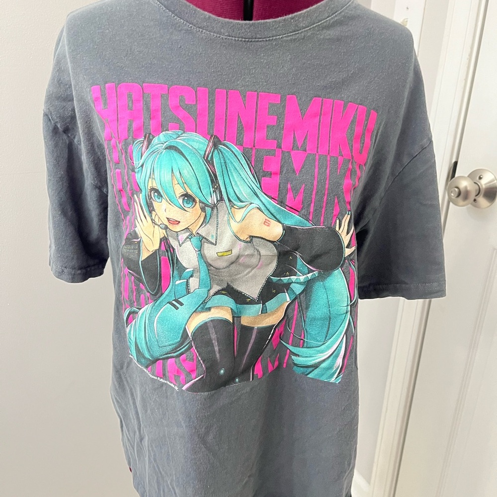 Hatsune Miku Kids Graphic T-Shirt - Gray